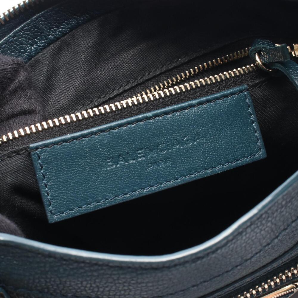 Balenciaga Metallic City Handbag Leather Green - Picture 4 of 5